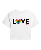 Hybrid Apparel Trendy Juniors Barbie Love Cropped Tee