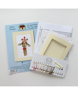 Bothy Threads Greeting Card - I'm Just Here For The Cake XGC30 Counted Cross Stitch Kit - pre