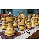 Bobby Fischer Zagreb Chess Pieces, Acacia and Boxwood, 3.75 in. King