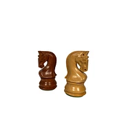 Bobby Fischer Zagreb Chess Pieces, Acacia and Boxwood, 3.75 in. King