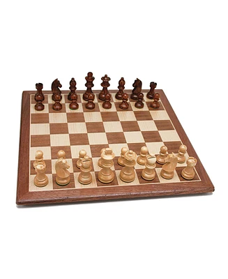 We Games French Staunton Chess Set – Weighted Pieces & Walnut Wood Board 18 in.