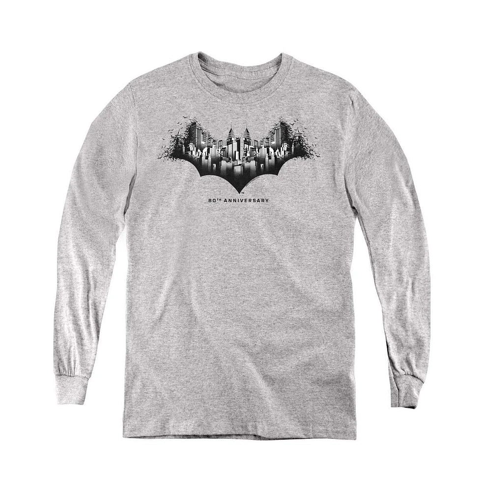 Batman Boys Youth Gotham Shield Long Sleeve Sweatshirt