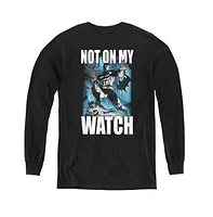 Batman Boys Youth Not On My Watch Long Sleeve Sweatshirts