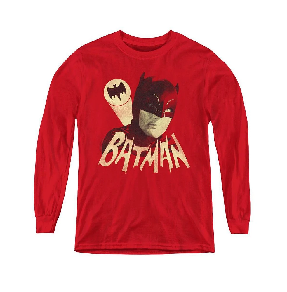 Batman Boys Classic Tv Youth Bat Signal Long Sleeve Sweatshirts