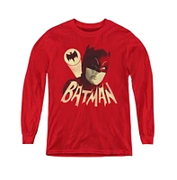 Batman Boys Classic Tv Youth Bat Signal Long Sleeve Sweatshirts