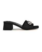 Nine West Women's Bamsy Square Toe Slip-on Dress Sandals