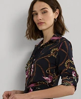 Lauren Ralph Lauren Petite Belted Floral Shirtdress