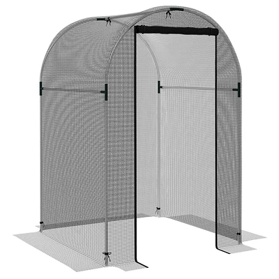 Outsunny 4' x 4' Plant Protection Tent Crop Cage with Door