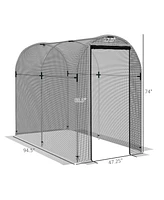 Outsunny 4' x 8' Plant Protection Tent Crop Cage with Door