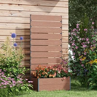 Outsunny Raised Garden Bed with Trellis for Climbing Plants & Vines,
