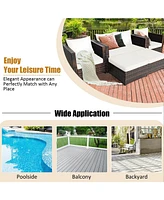 Sugift 5 Pieces Patio Rattan Furniture Conversation Sets with Removable Cushions