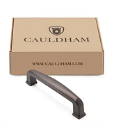 Cauldham 10 Pack Solid Kitchen Cabinet Handles (3-3/4" Hole Centers) - Drawer/Door Hardware - Style T765 - Oil Rubbed Bronze