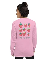 Ivory Ella Juniors' Strawberry Fields Unisex Long Sleeve T-Shirt