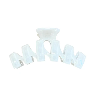 Women s Large Bendable Zig Zag Claw Clip - White