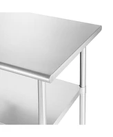 Gridmann x Inch Stainless Steel Table w/ Undershelf