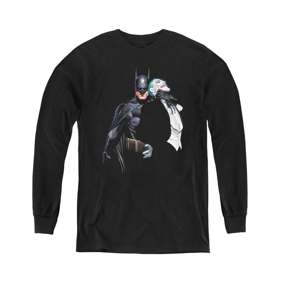 Batman Boys Youth Joker Choke Long Sleeve Sweatshirts