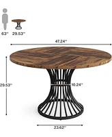 Tribesigns Round Dining Table for 4-6 People, 47