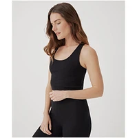 Pact Women's On the Go-To Rib Crop Tank