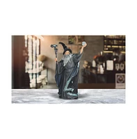 Fc Design 7.75"H Grey/Black Wizard with Magic Wand Statue Fantasy Decoration Figurine Home Decor Perfect Gift for House Warming, Holidays and Birthday