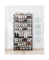 Slickblue Shoe Rack, 10-tier Shoe Shelf, Shoe Storage Organizer, Metal Frame, Non-woven Fabric Shelves