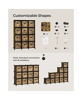 Slickblue Cube Storage Organizer with Storage Boxes, Customizable Shape, Bedroom, Living Room-12 Cubes