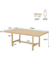 Tribesigns Small Conference Table for Office: 63 Inches Conference Room Table for 4–6 People, Modern Rectangular Meeting Table with Sturdy Meta