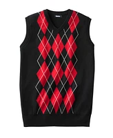 KingSize Big & Tall V-Neck Argyle Sweater Vest