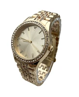 Olivia Pratt Silver Rhinestones Metal Band Women Watch