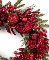 Holiday Lane Royal Holiday Red and Green Wreath, Created for Macy's