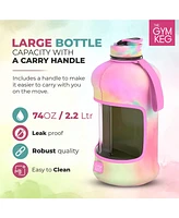 The Gym Keg Reusable Gym Water Bottle with Carry Handle and Leakproof Design