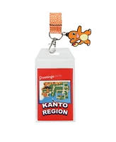 Pokemon Charmander Red Kanto Region Lanyard With Rubber Charm And Id Sleeve