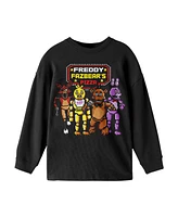 Five Nights at Freddy's Boys Freddy Fazbear's Pizza Black Long Sleeve Shirt