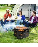 Costway Portable Charcoal Grill Stove with 360° Rotatable Grill Foldable Body & Legs
