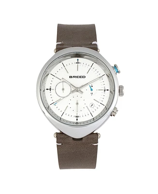 Breed Tempest Chronograph Leather-Band Watch w/Date