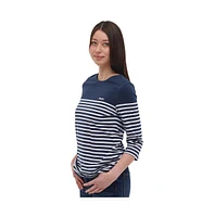 Bench Dna Women's Arian Nautical Stripe 3/4 Tee