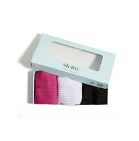 Stems Women's Silky Rib Socks Box Of Three