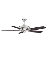 Trade Winds Lighting Trade Winds Liam 52" 2-Light Ceiling Fan in Brushed Nickel