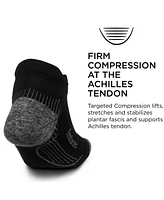 Feetures Men's Plantar Fasciitis Relief Sock Light Cushion No Show Tab- Targeted Compression for Women & Men