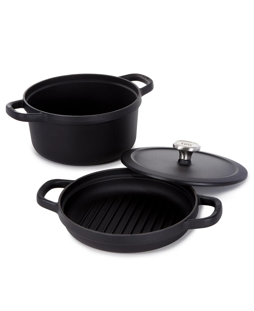 BergHOFF Graphite 3Pc Enamel Cast Iron Cookware Set