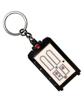 Disney Monsters Inc. Boo's Door Keychain features Boo