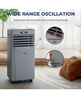 Sugift 10000 Btu 4-in-1 Portable Air Conditioner with Dehumidifier and Fan Mode-Gray