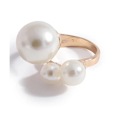 Sohi Women's Brown Snowball Cocktail Ring