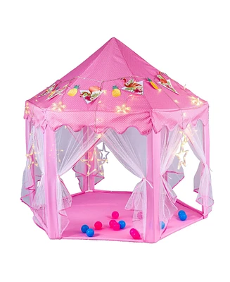 Twinkle Star Princess Castle Play Tent: String Light Playhouse for Girls