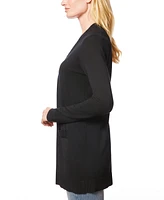 Melissa Paige Women's Petite Braided-Trim Open-Front Cardigan