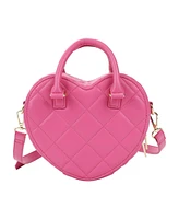 Emily in Paris Women's Pink Heart-Shaped Crossbody Handbag