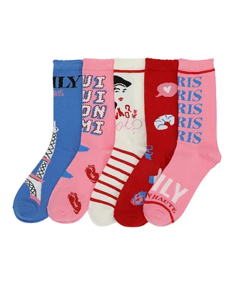 Emily in Paris Men's Adult Crew Socks - 5-Pack of Parisian Chic!