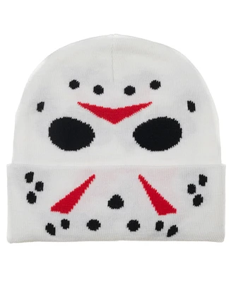 Friday the 13th Men's Jason Glow in the Dark horror Cuffed Winter Beanie