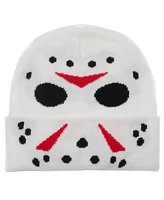 Friday the 13th Men's Jason Glow in the Dark horror Cuffed Winter Beanie