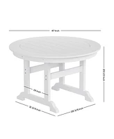 WestinTrends 47" Round Outdoor Patio Dining Table