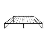 Merrick Lane Varallo 14 Inch Steel Bed Frame With Steel Slat Support For Any Mattress (No Box Spring Required